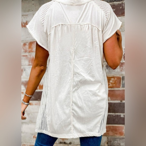 Women's Cream Knit Top - Picture 6 of 16